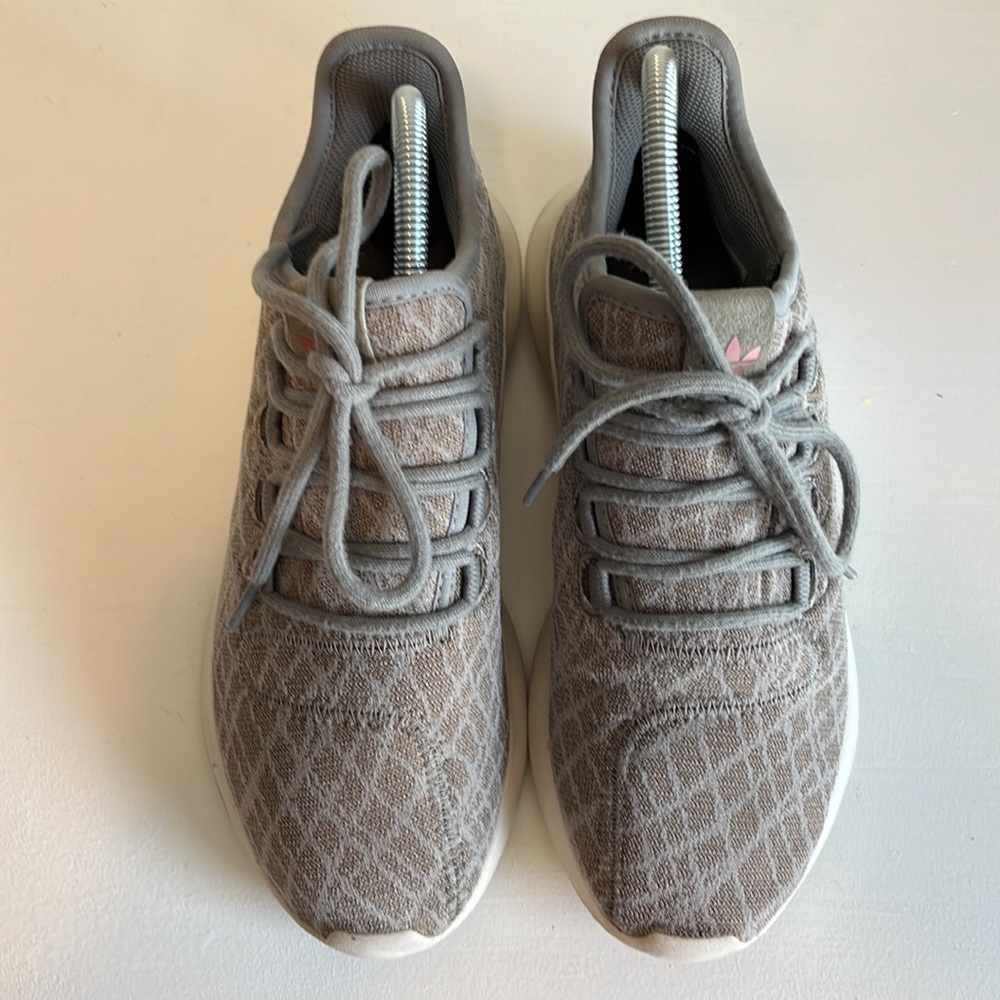Adidas Women's Tubular Shadow Solid Grey Running Sneakers Size 7 - Picture 4 of 10